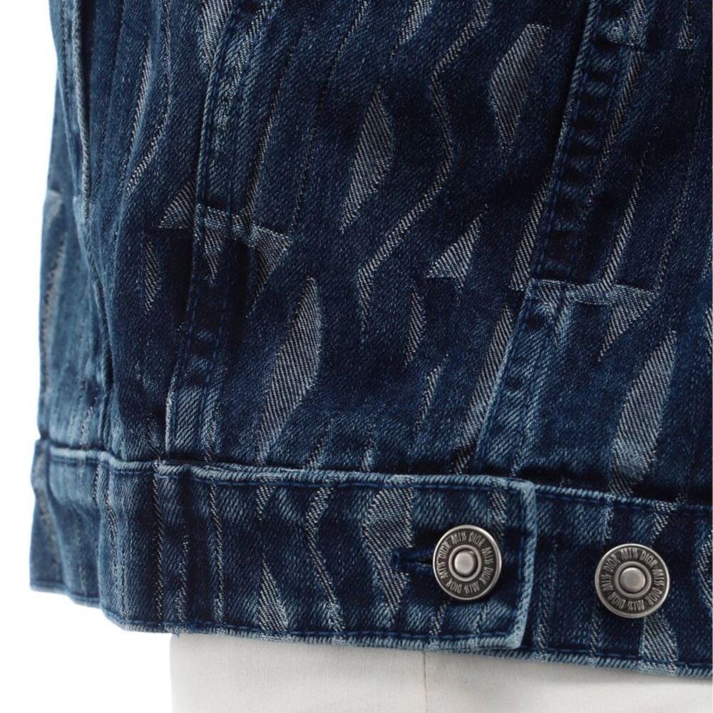 Christian Dior Women's Miss Dior Button Up Jacket Printed Denim Blue - Picture 5 of 7